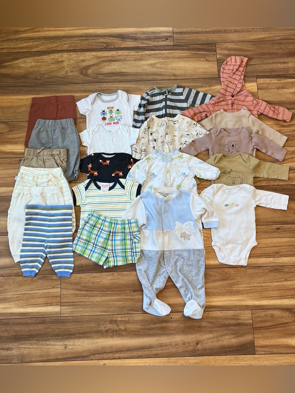 Sweet baby boy 3-6m LOT20pcs infant clothing bundle pants jacket bodysuits